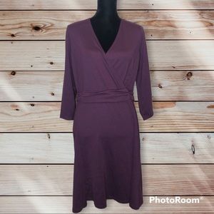 Land’s End, Casual Dress, Purple, Medium 10-12, Overlay, Comfy Dress